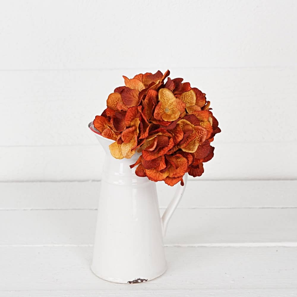 32006 - 11inLx5inD Hydrangea Head - ORANGE - HER Home Design Boutique